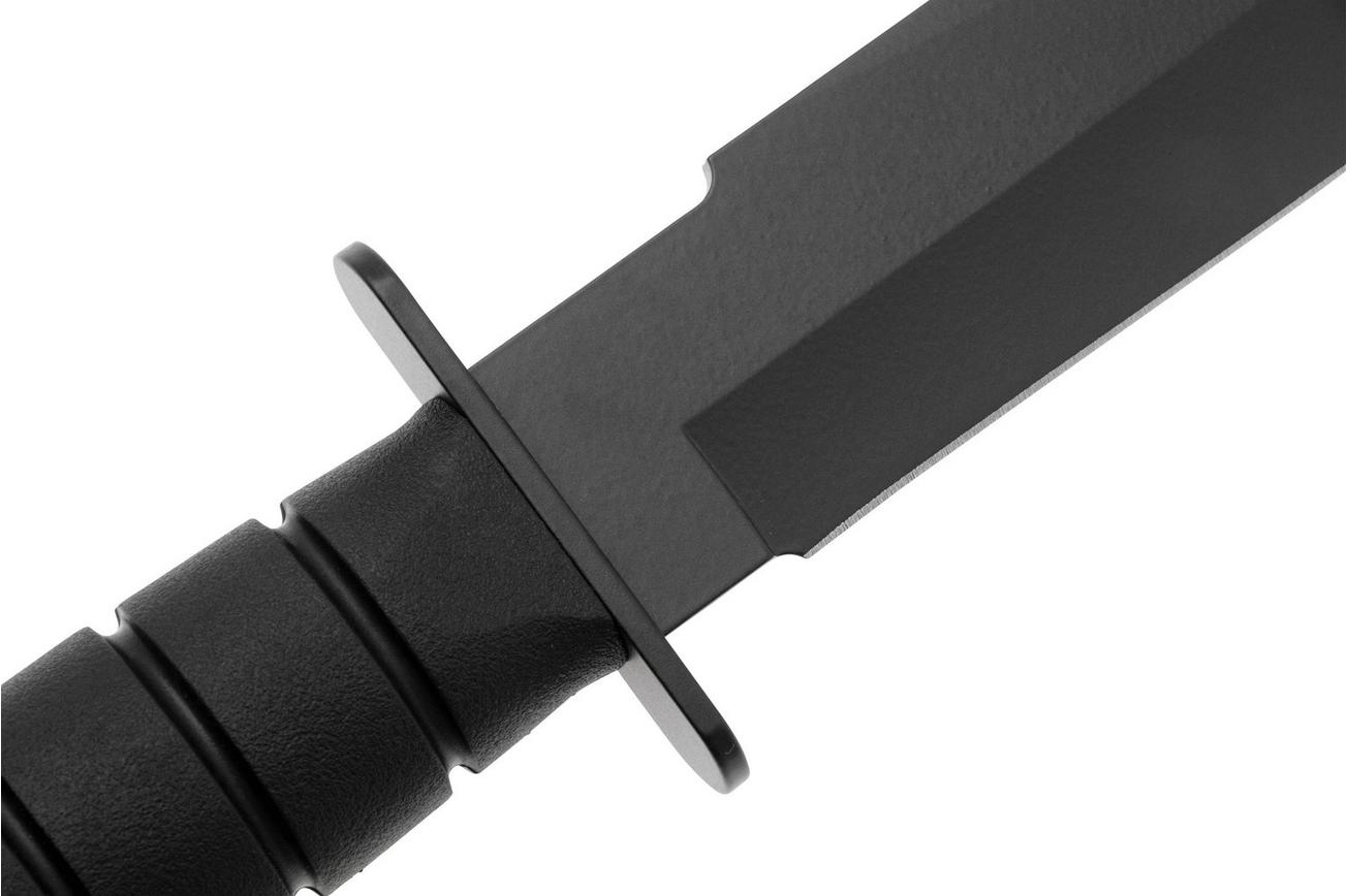 KA-BAR Fighter 1269 Clippoint Black, vaststaand mes