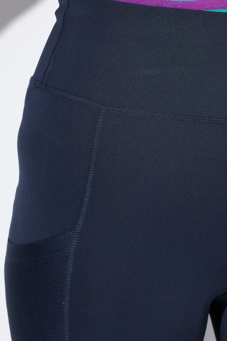 3/4-Leggings, wadenlang, High Waist, schnelltrocknend, marine