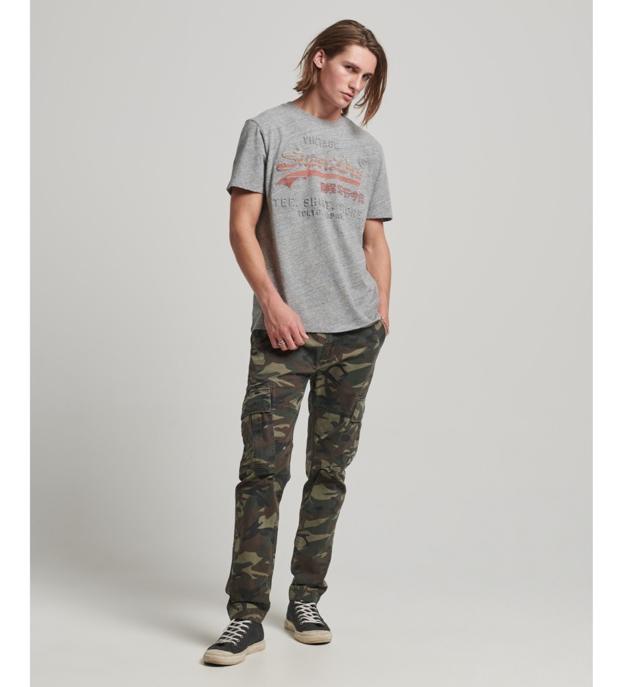 Camiseta Superdry Vintage Cali Logo Cinza