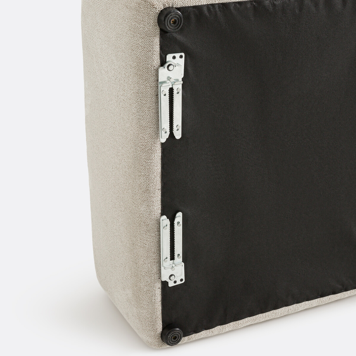 LA REDOUTE INTERIEURS<br>Puff modular, tecido texturizado, Jaspe
