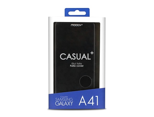 MOOOV - Coque smartphone Etui folio clam pour samsung a41 - noir