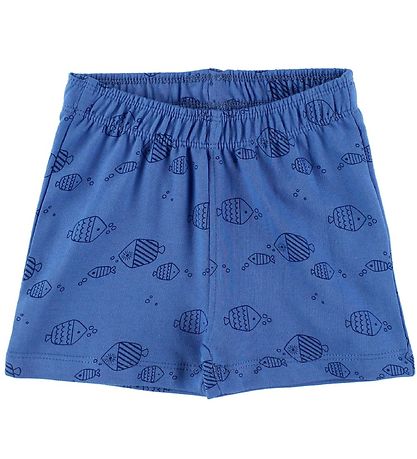 Color Kids Shorts Set - Naung - Grün/Blau m. Fisch