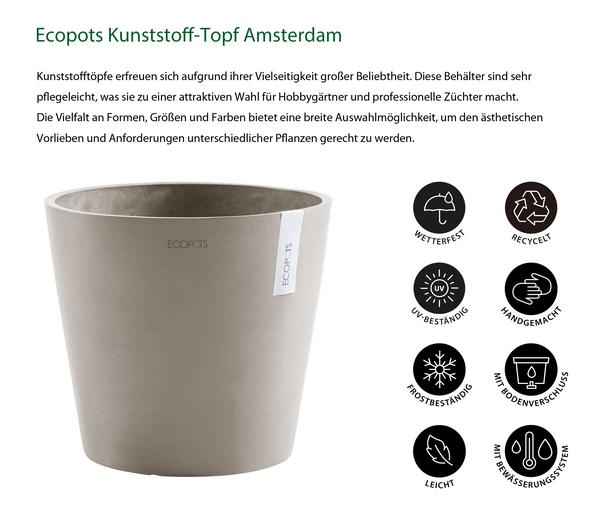 Ecopots Kunststoff-Topf Amsterdam mit