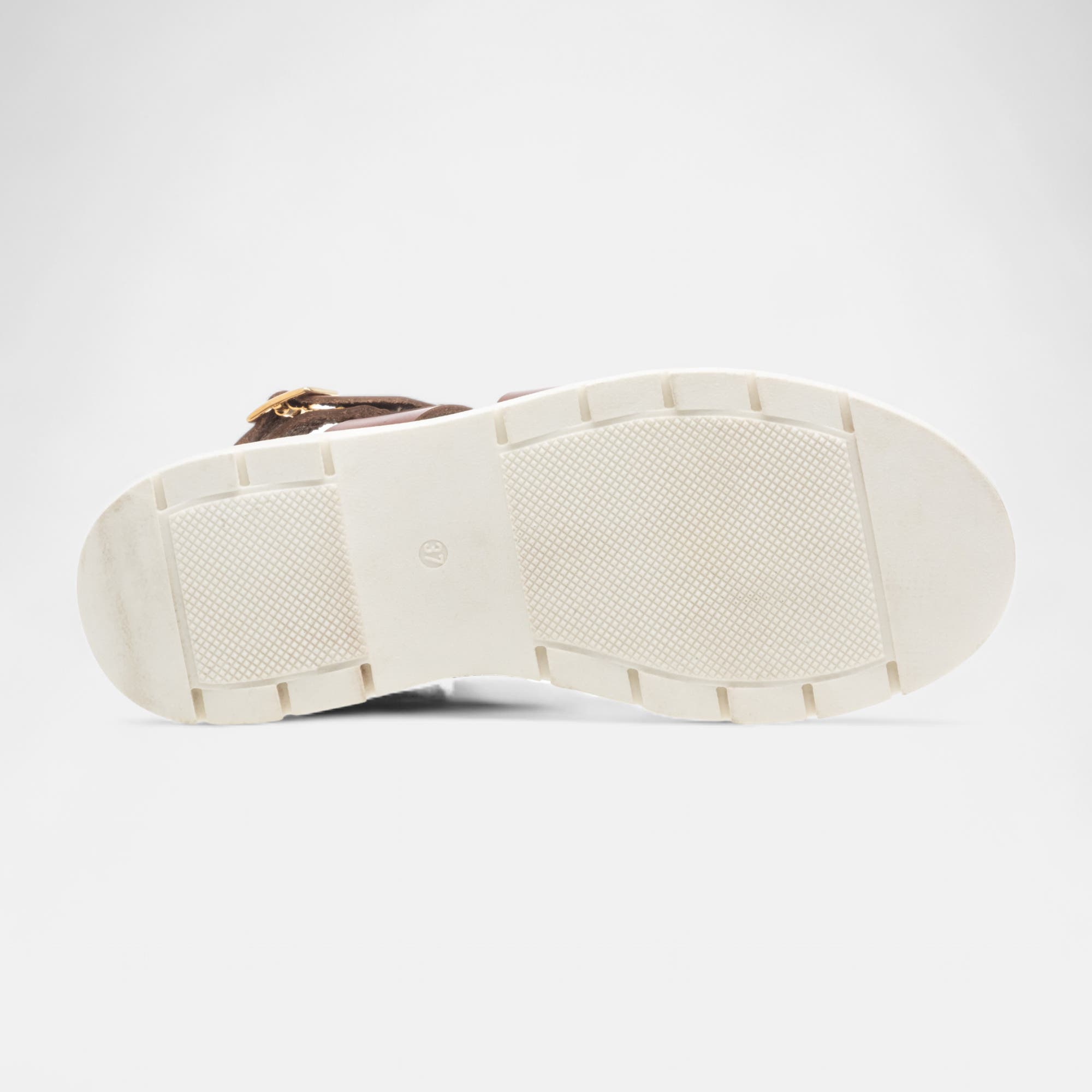 Sandales Femme en cuir cognac