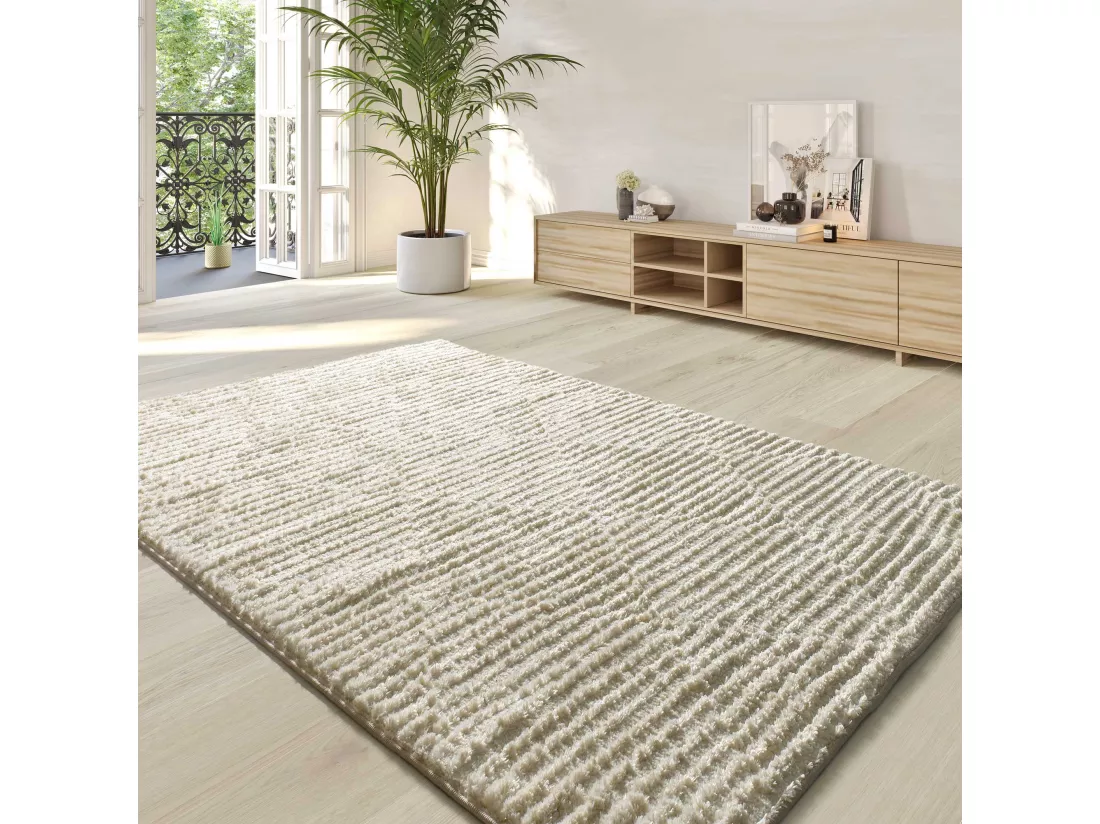 Tapis intérieur - scandinave - crème - 120 x 170 cm - LIMA
