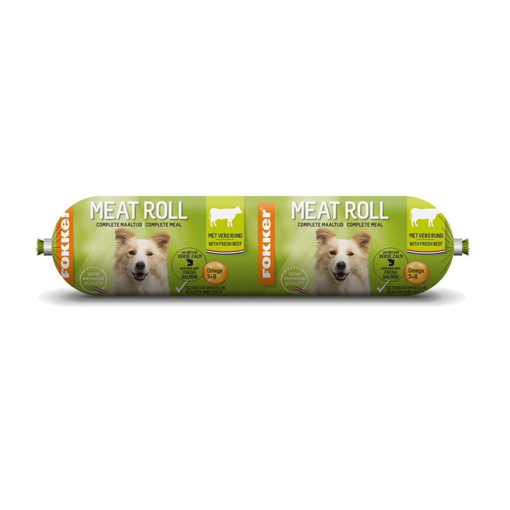 14x Fokker Meat Roll Rund - Zalm350 gr