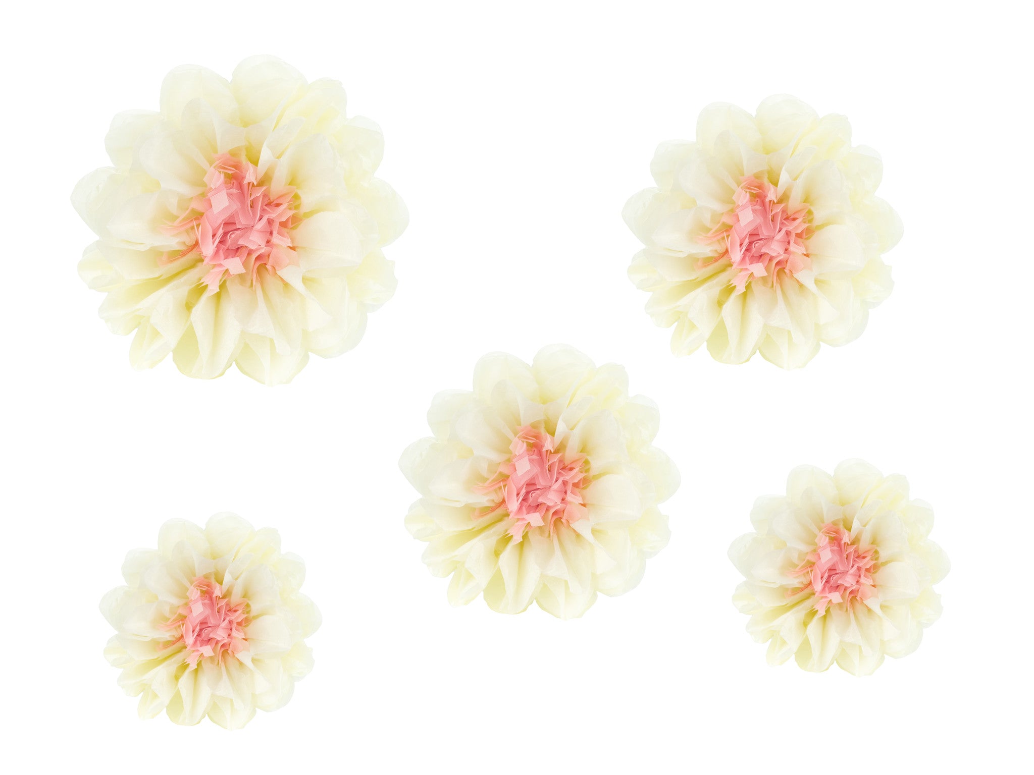 Pompons Bloemen 5st