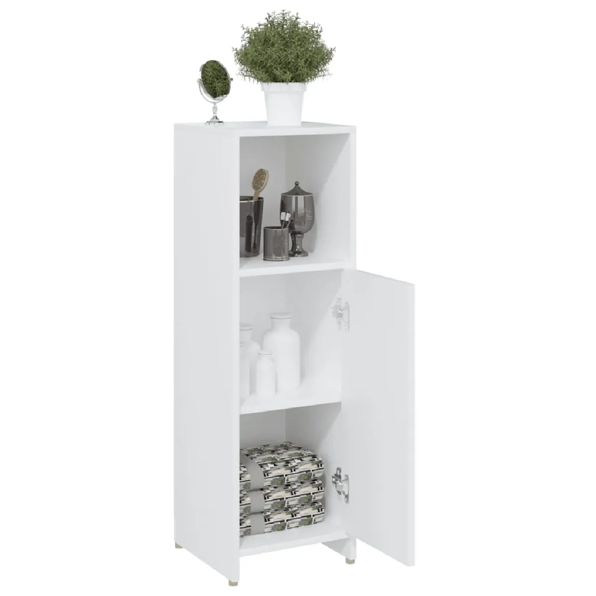 vidaXL Armoire salle de bain - Blanc 30x30x95 cm