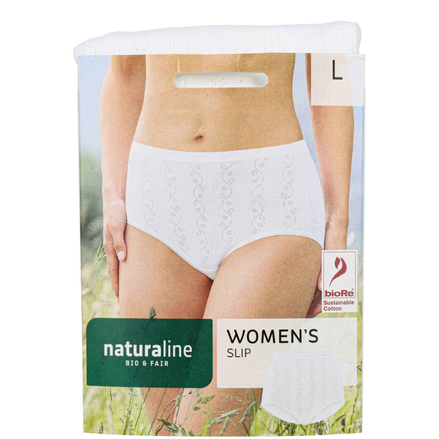 Naturaline Textil Damen Slip weiss L