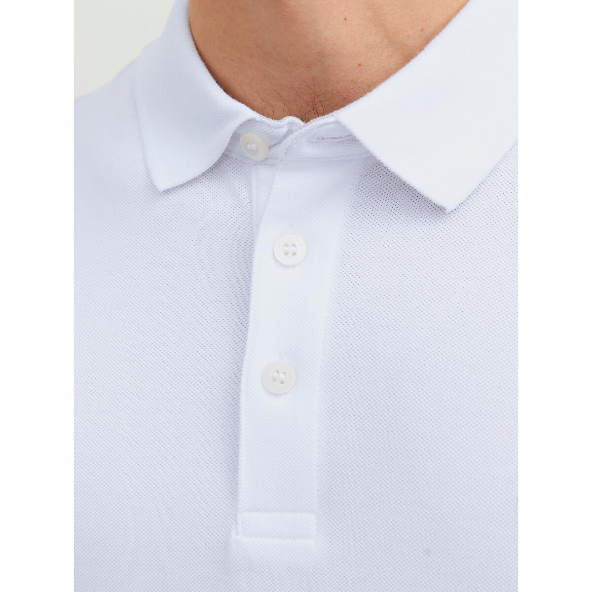 JACK & JONES<br>Camisa polo de manga curta em malha piqué