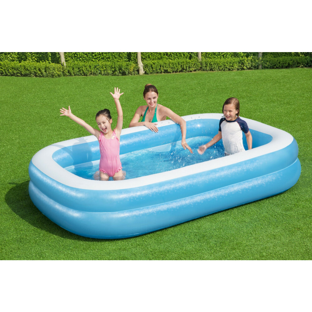 Bestway Familiebad Rechthoek Blauw 262 cm