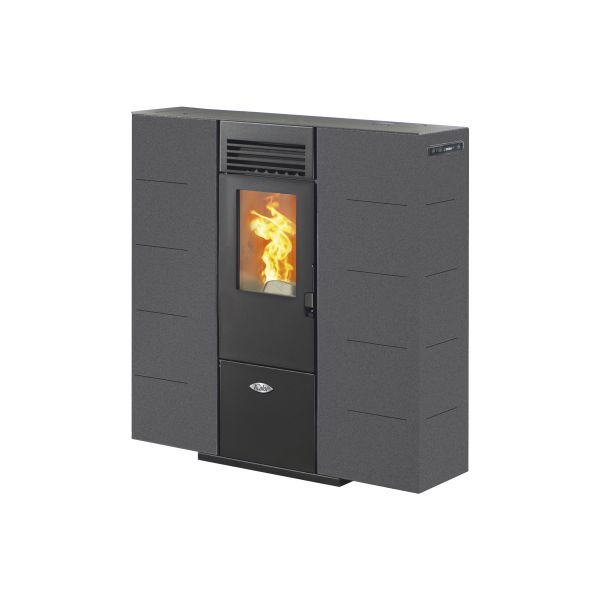 Salamandra Kalor Pellets Ar Ventilado Quadra Slim 6 Cinza
