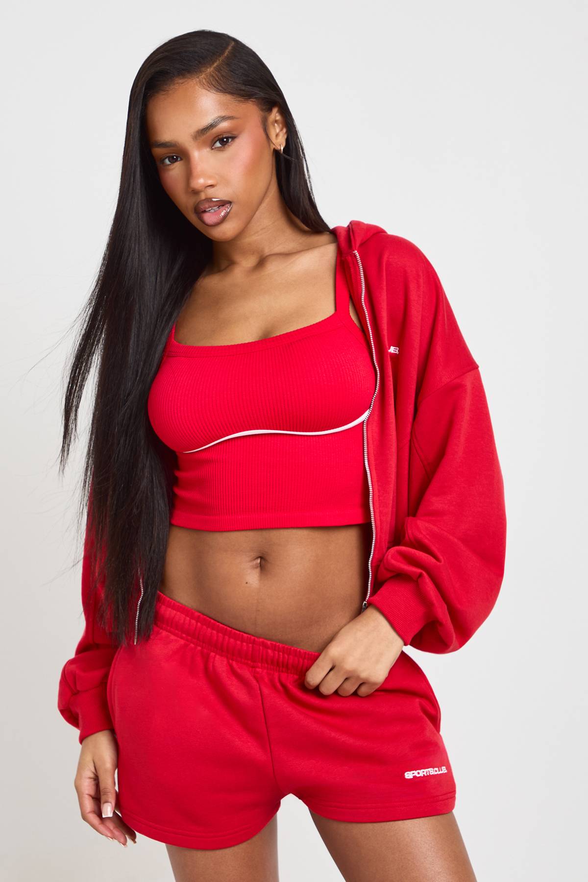boohoo Short En Molleton Brodé Avec Passepoil Sports Club