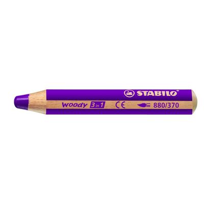 STABILO Woody 3 in 1 - Crayon de couleur pointe large - lilas