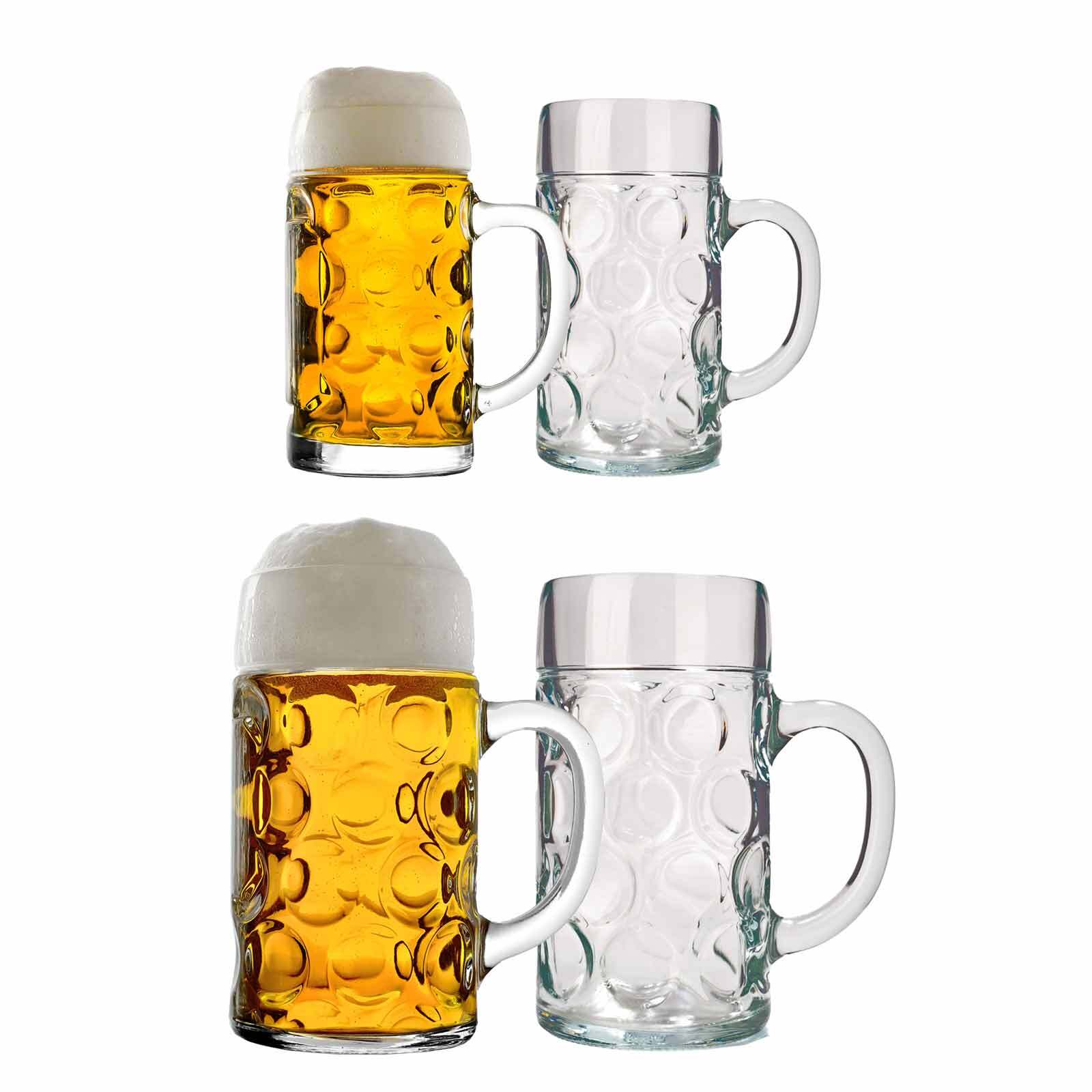 Stölzle Lausitz Bierkrüge Isar 0,5l + 1l 4er Set