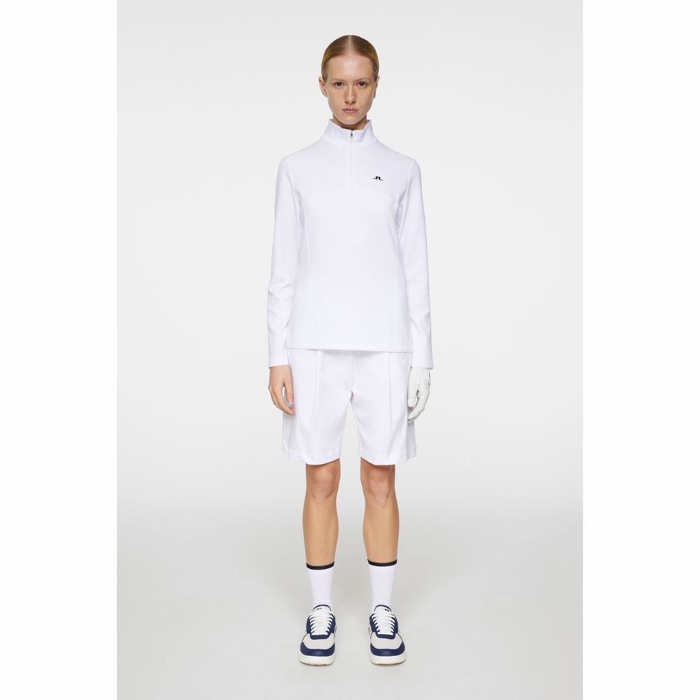 Lorelei Quarter Zip Midlayer Dame Hvit