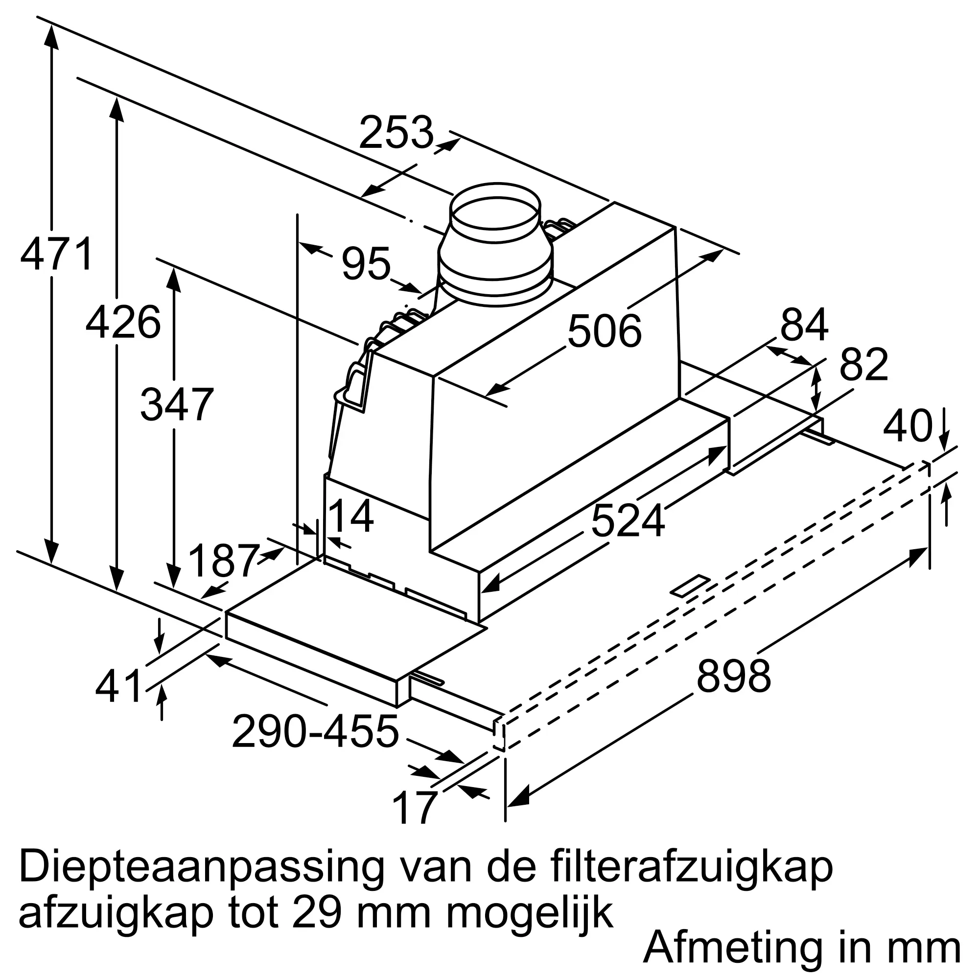 Serie 4 Vlakscherm afzuigkappen 90 cm Zilver metallic