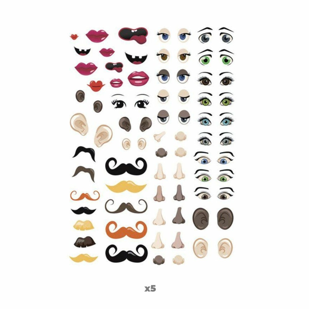 620 gommettes adhésives - yeux et visage