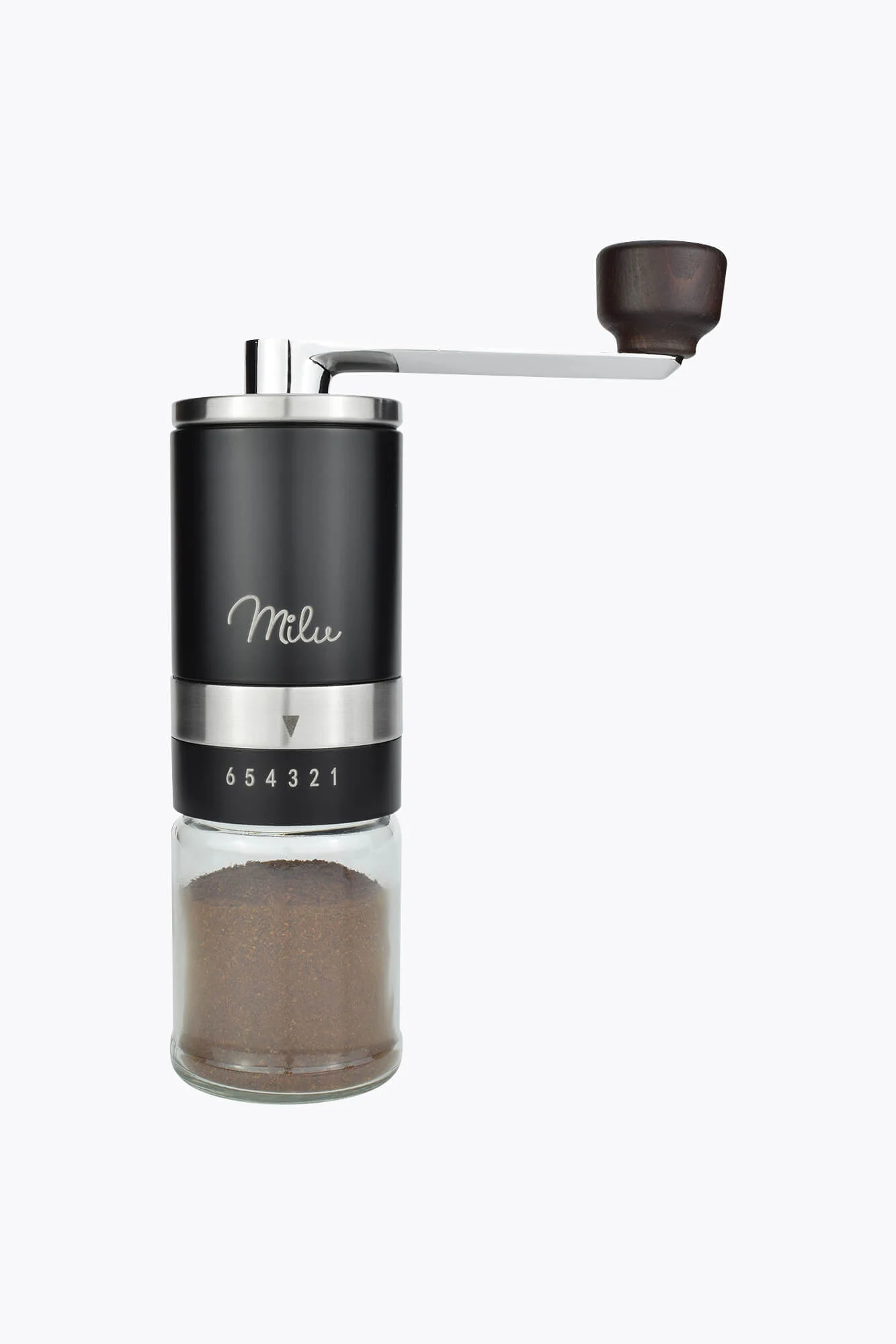 Milu Kaffeemühlen-Set Edelstahl schwarz (4-tlg.)