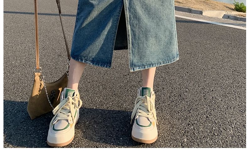Notica - High Rise Washed Slit Midi A-lijn denim rok