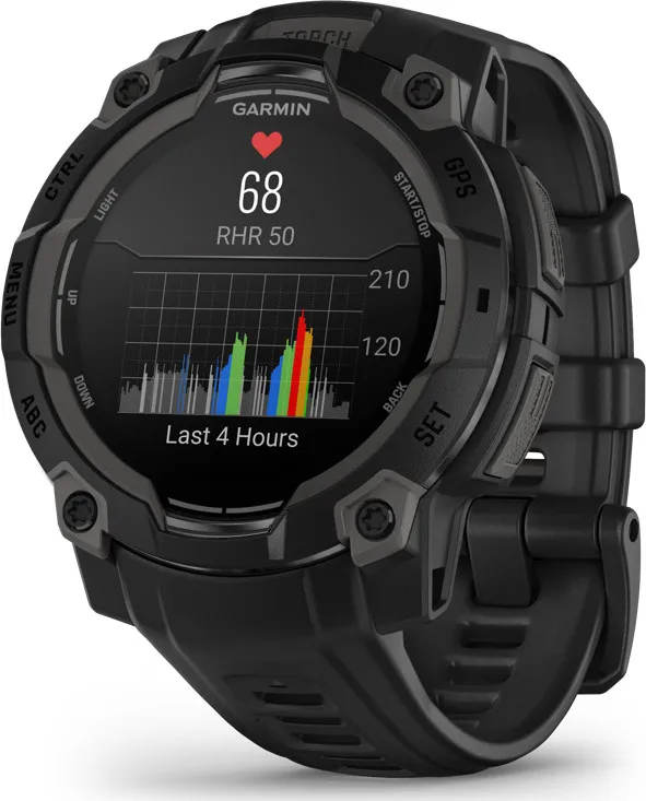 Garmin Instinct 3 AMOLED, 45mm Black Bezel With Black Band