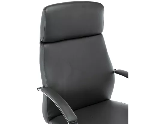 Chaise de bureau - Similicuir & Métal chromé - Gris - Faro XL