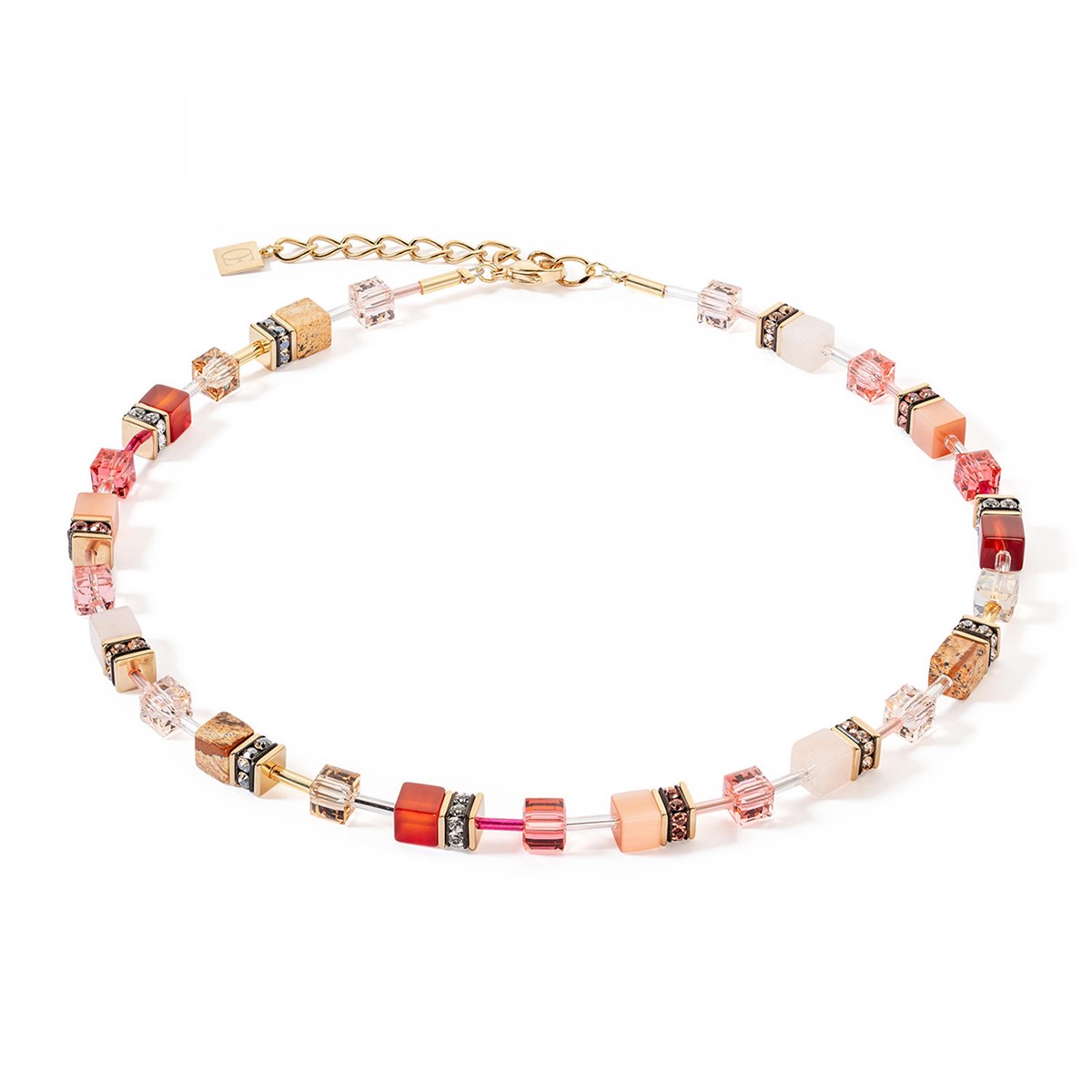 Collier Coeur de Lion GeoCUBE® Iconic Preciousrouge-beige