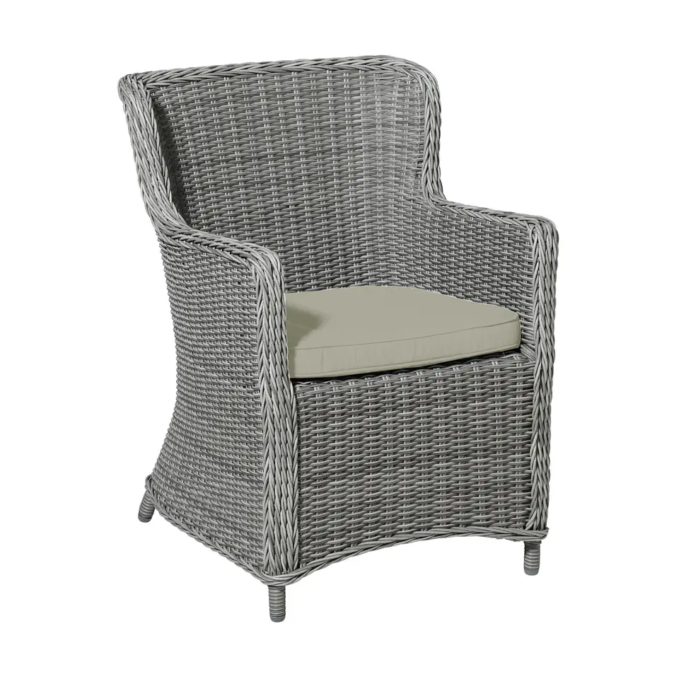 Madison - Zitkussen Wicker Beige canvas eco  - Ca. 48x48 cm - Set van 4