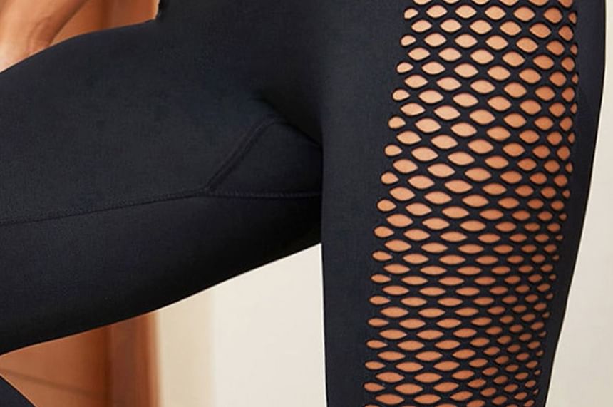 Serendo - Geperforeerde effen legging