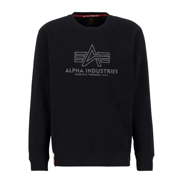 Alpha Industries -  Alpha Industries Basic Sweater Embroidery schwarz gun metal