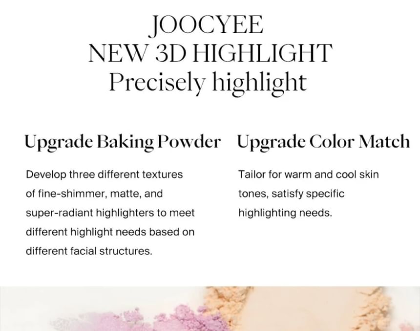 JOOCYEE - Matte Highlighter Poeder - 2 Kleuren