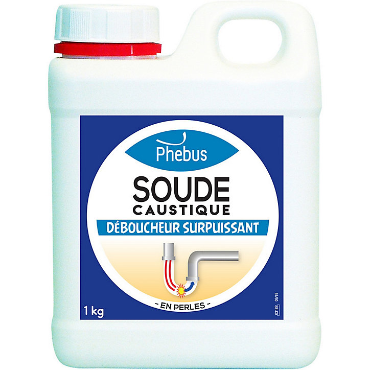 Soude caustique déboucheur surpuissant en perles Phebus 1kg