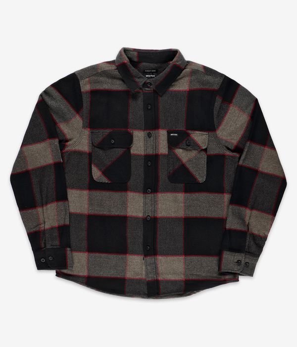 Brixton Bowery Hemd (heather grey charcoal)