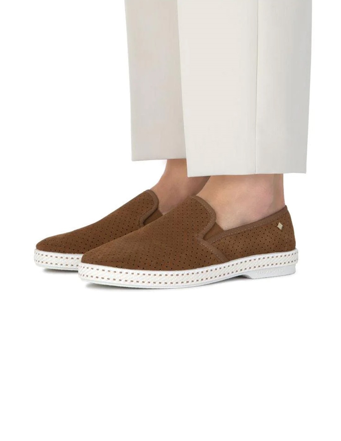 rivieras espadrilles homme classic suede nubuck medium marron