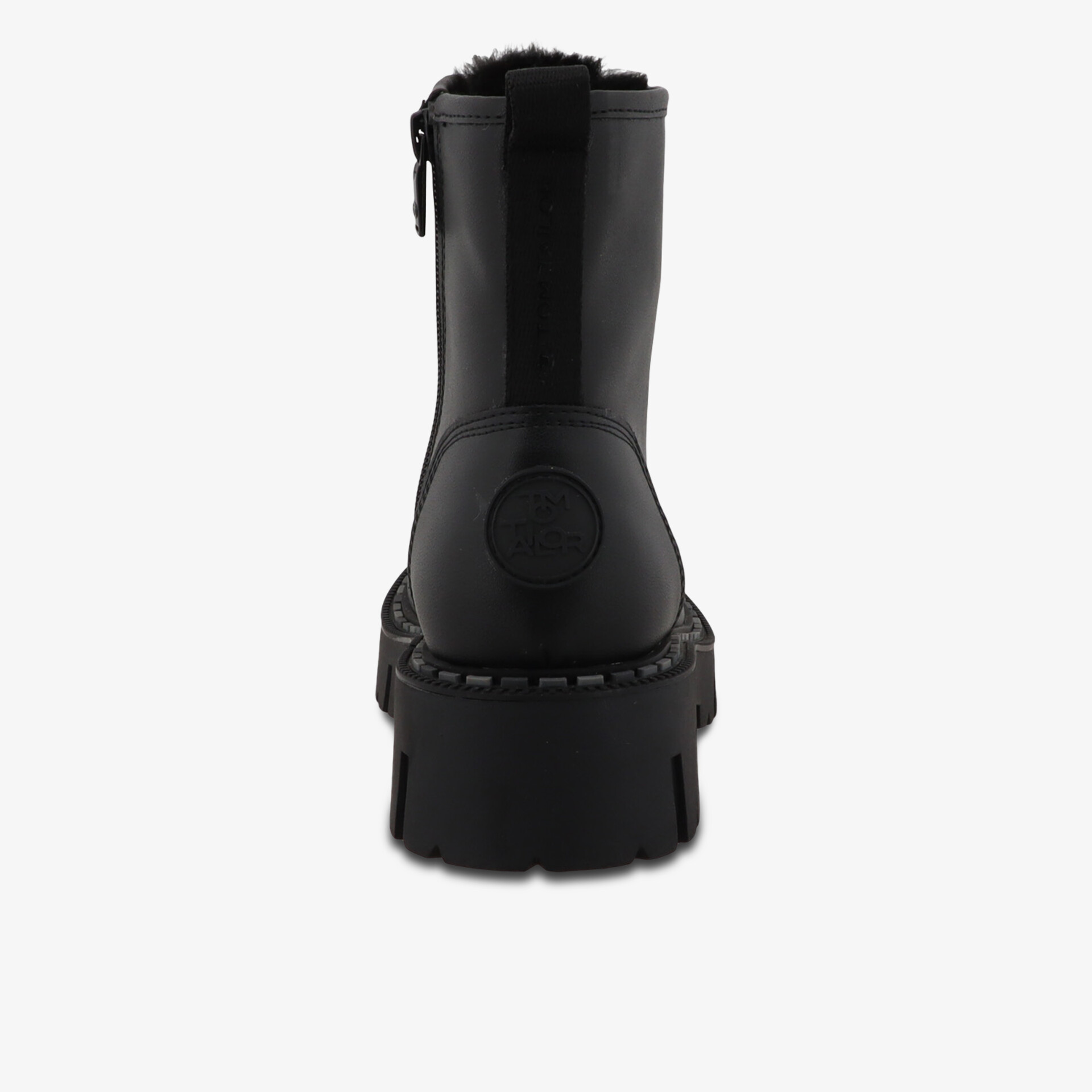 TOM TAILOR Damen Schnürstiefeletten schwarz