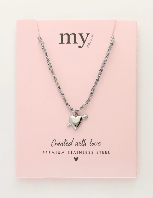 My Jewellery Sunrocks koord ketting cupido hart MJ12205