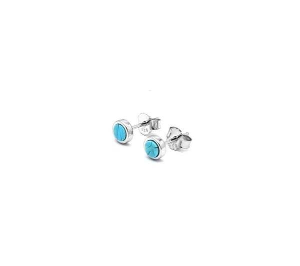 Unique And Co Ladies Unique And Co Sterling, rhodium,turq Earrings