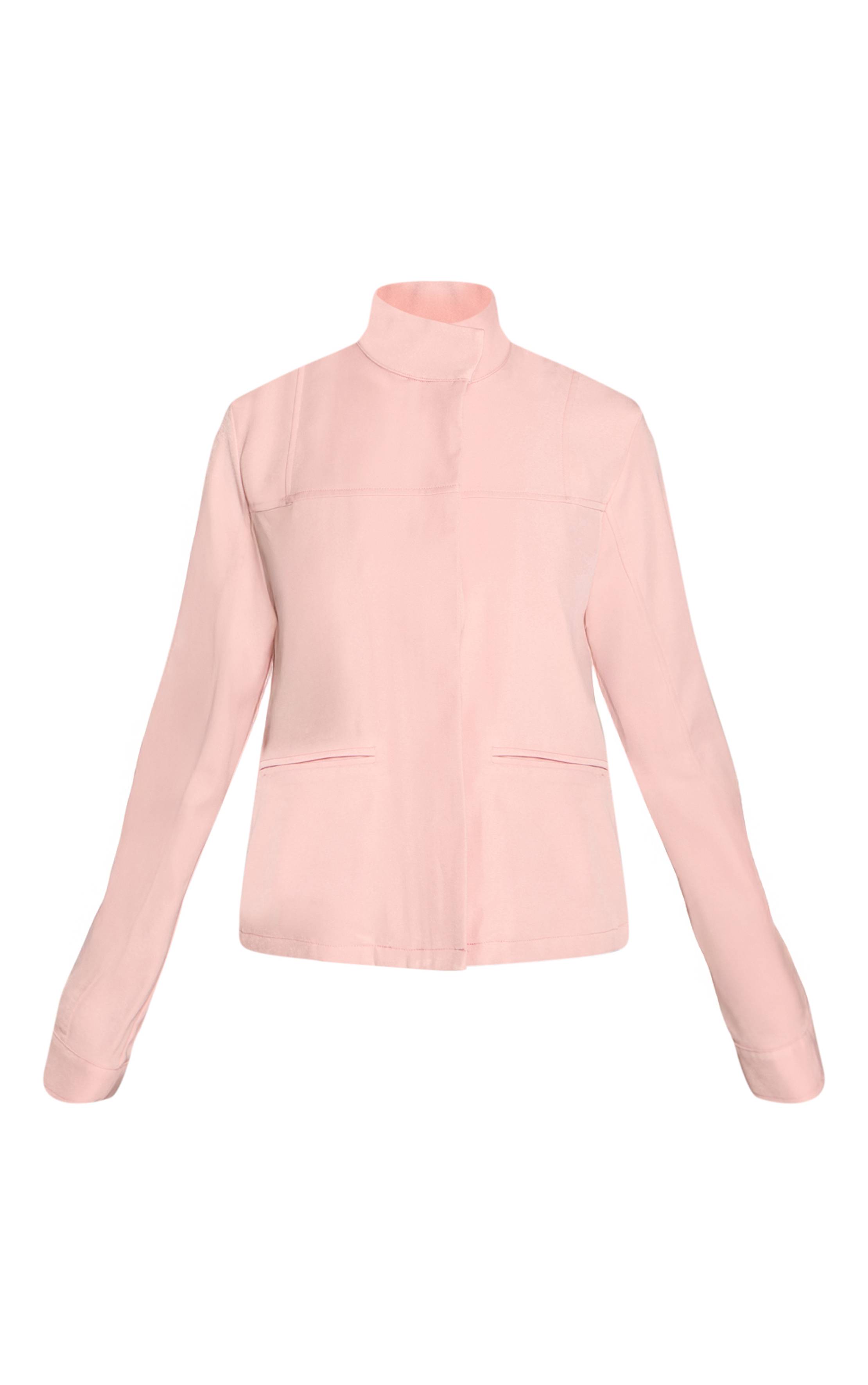 Rose Bébé Veste Ajustée Col Cheminée Petite