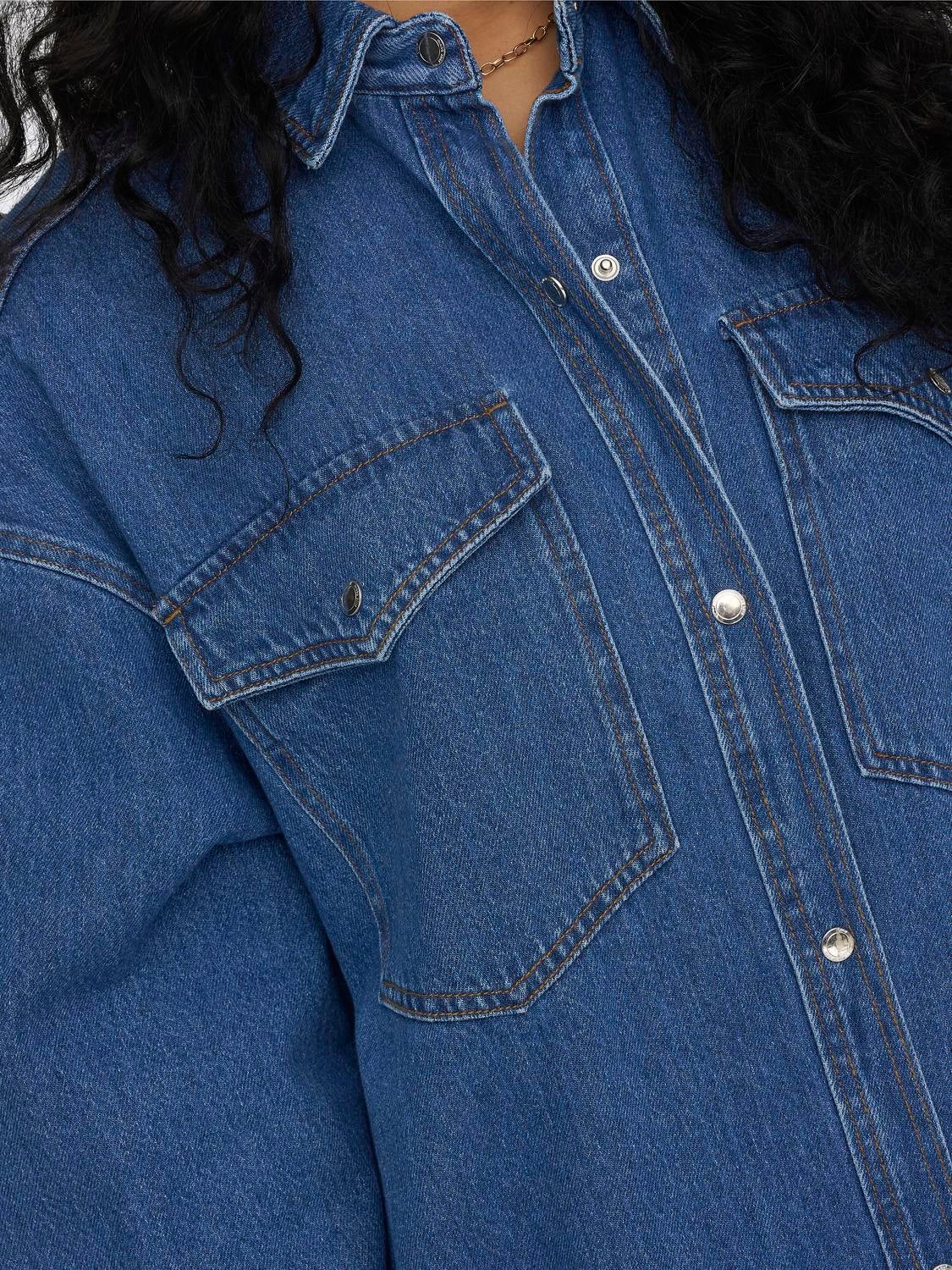 ONLFLOYD Jeanshemd Medium Blue Denim