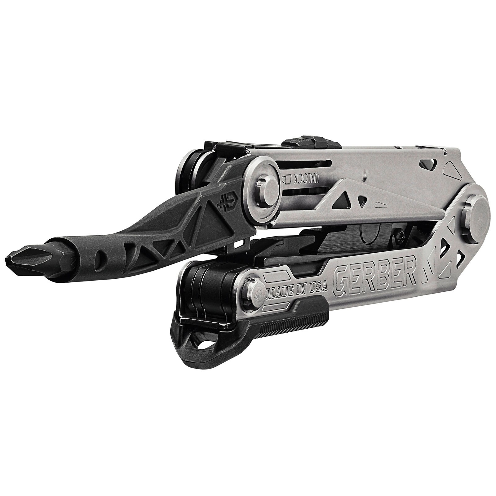 GERBER Multitool Center Drive Schraubendreher Tool Wechselbit Etui 7 Funktionen