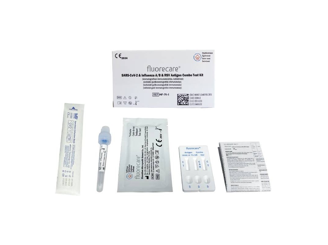 TESTE RÁPIDO FLUORECARE COVID GRIPE GRIPE A E RSV