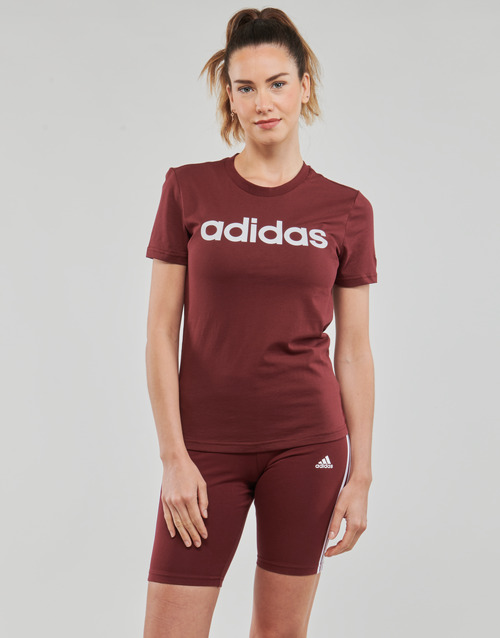 Adidas Sportswear - LIN T - Marron / Blanc