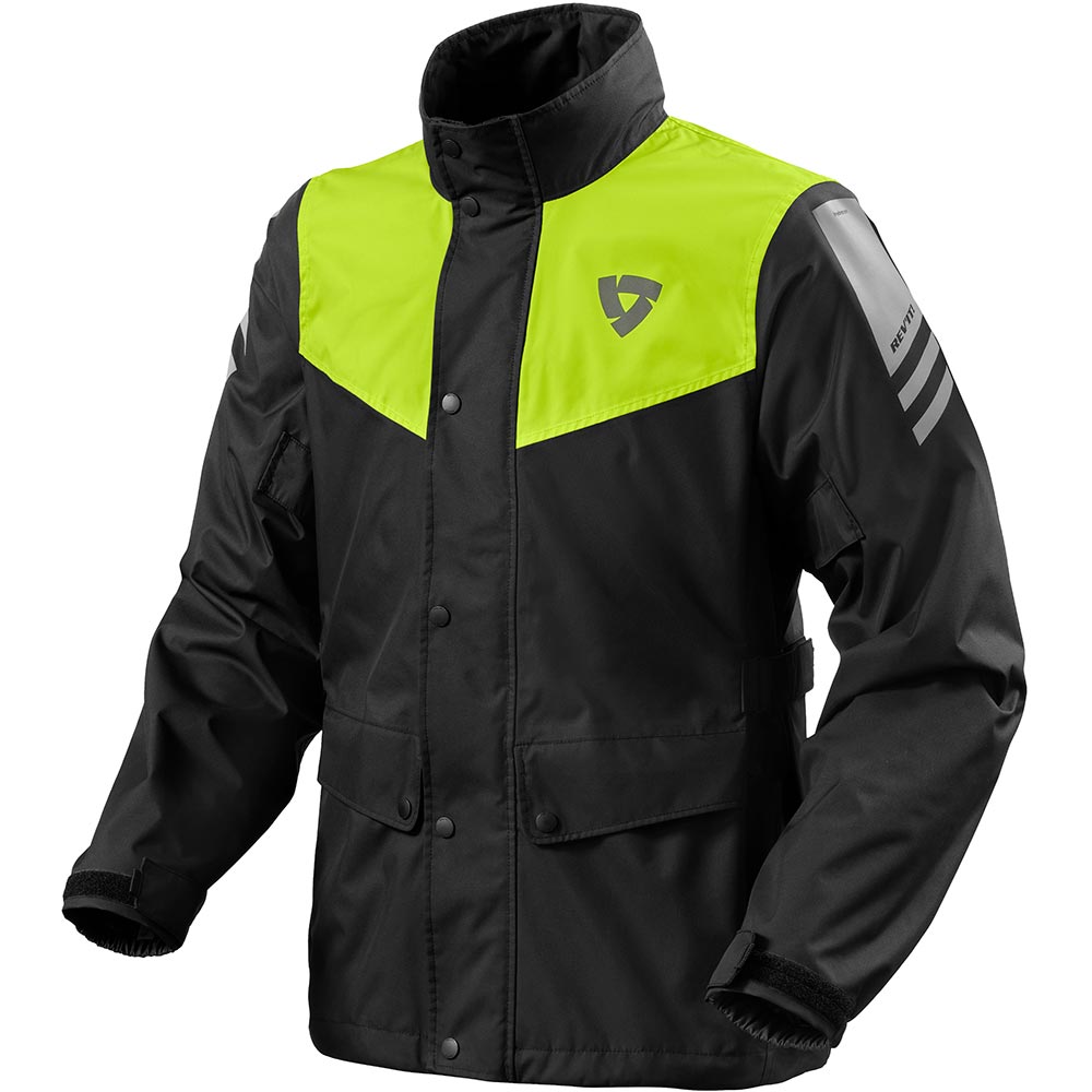 Rev'it - Veste pluie Nitric 4 H2O Noir / Jaune fluo
