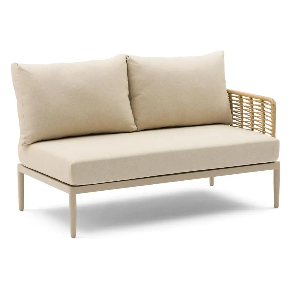 Hoek loungeset 5 personen Wicker Taupe Coco Ibiza