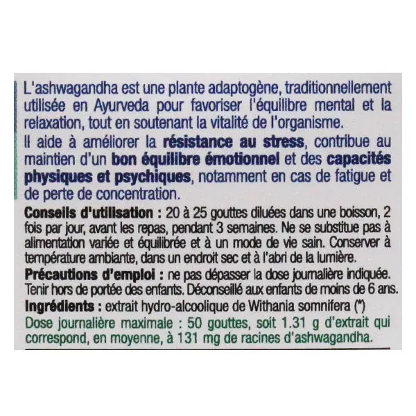 Extrato de Ashwagandha Orgânica Fresca Ladrome 50ml