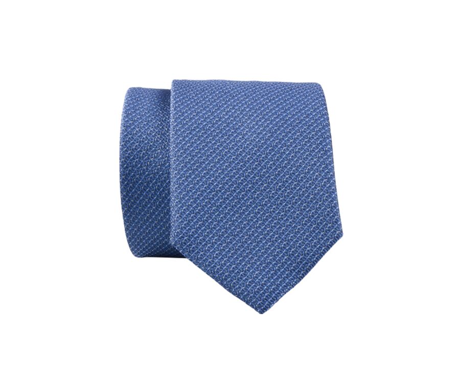 Cravate homme Soie Faux-uni Bleu Océan