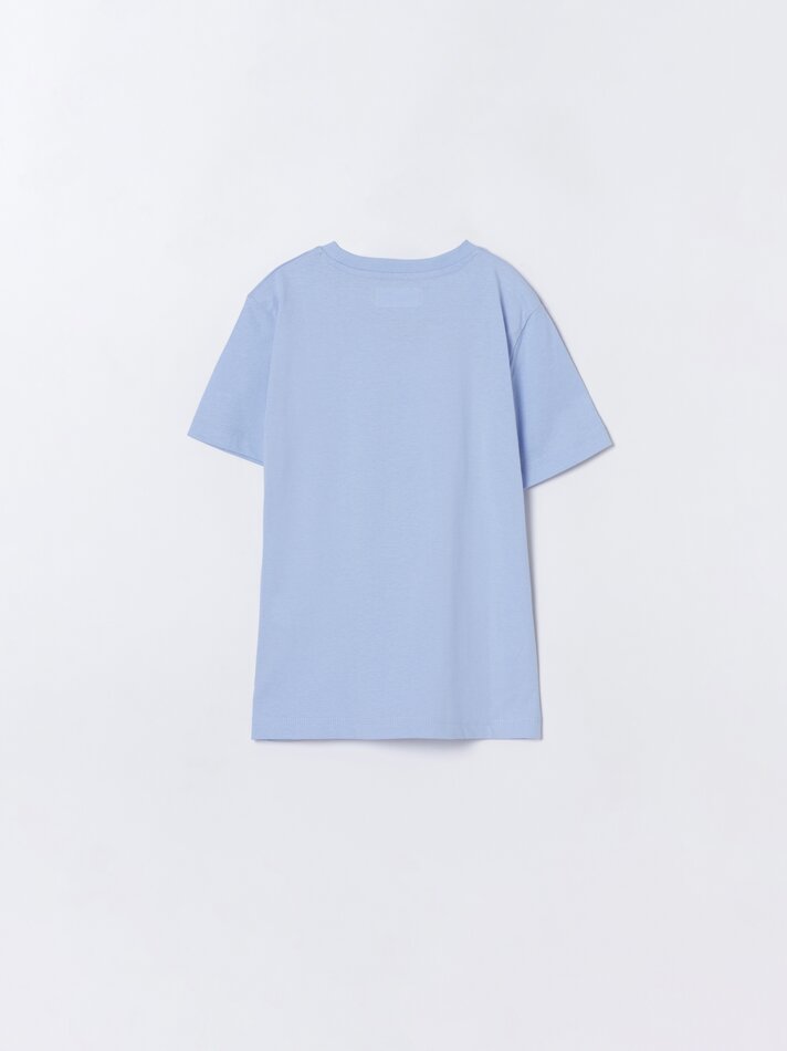 Pacote com 2 camisetas estampadas - Azul Celeste