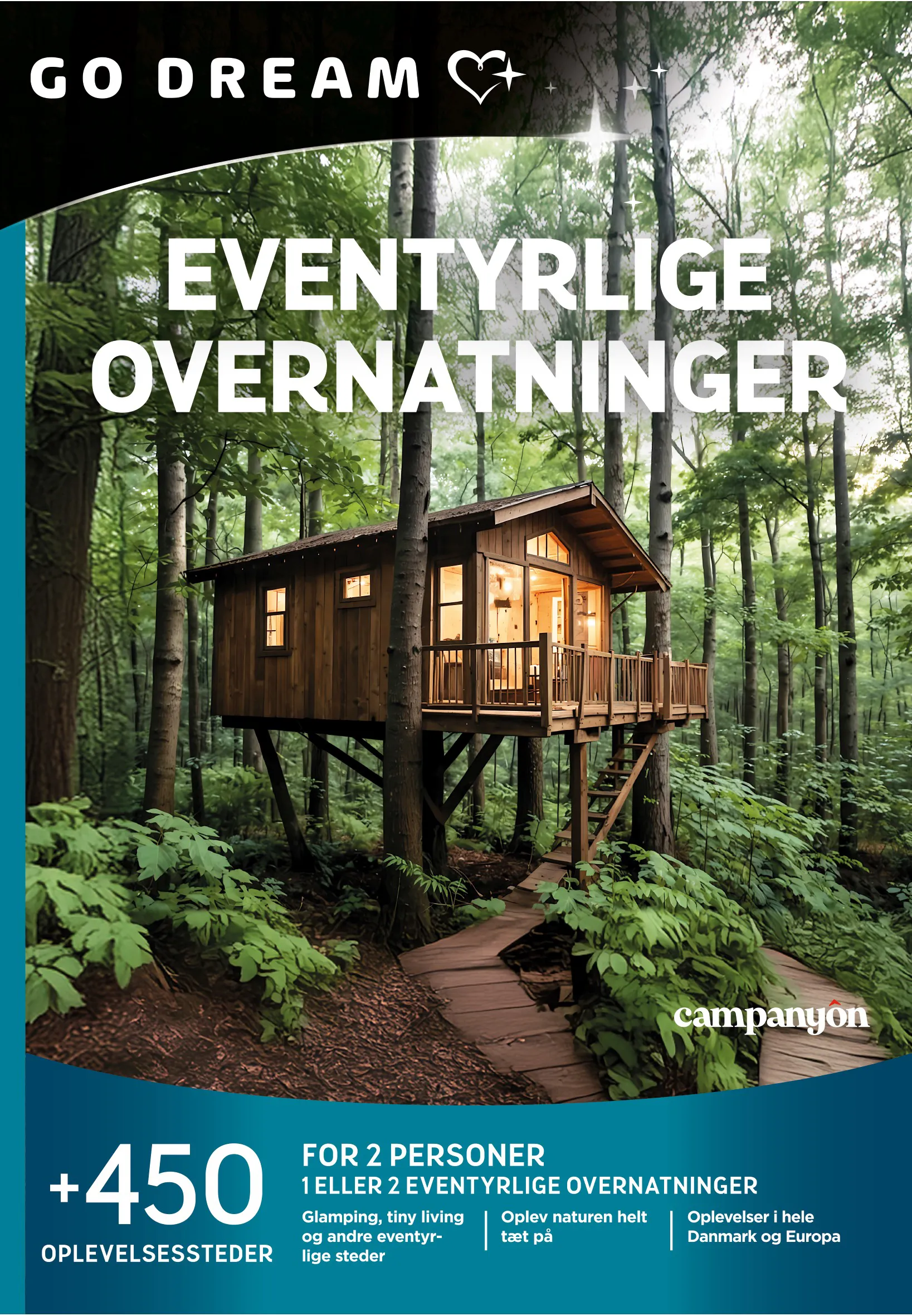GO DREAM Gavekort - Eventyrlige overnatninger