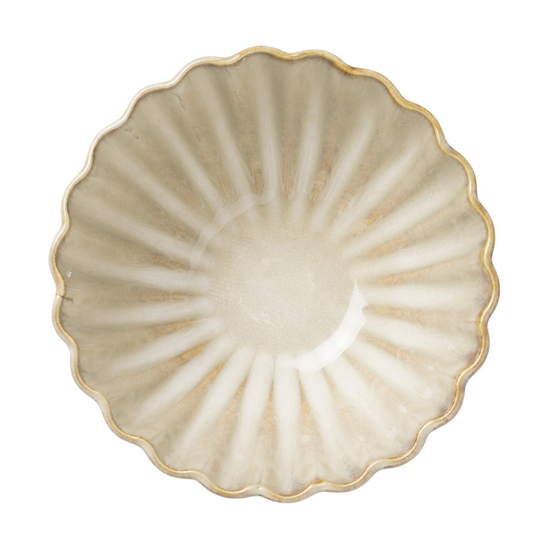 Schaal Caro - beige - ø14x6.8 cm