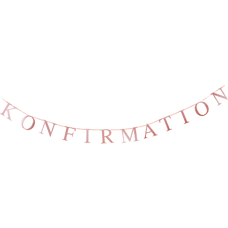 Konfirmationsguirlande med teksten 